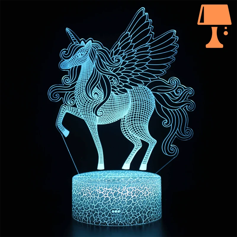 lampe de chevet fille licorne h