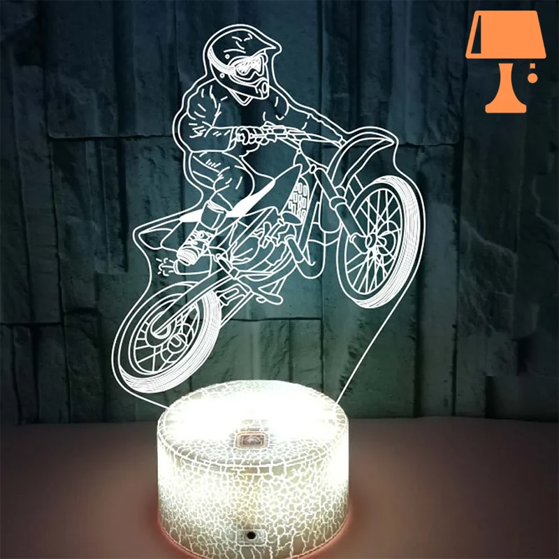 lampe de chevet garçon ado moto