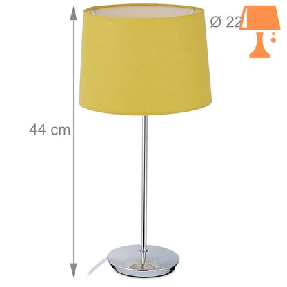 lampe de chevet jaune et gris mesure