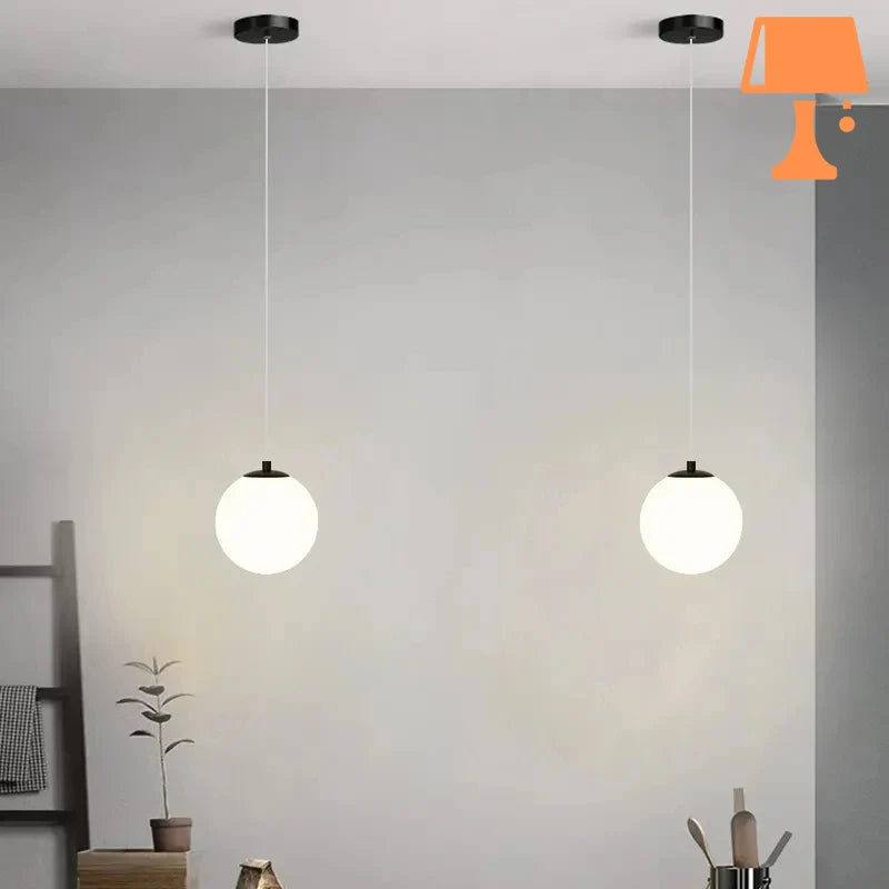 lampe de chevet pendante noir simple