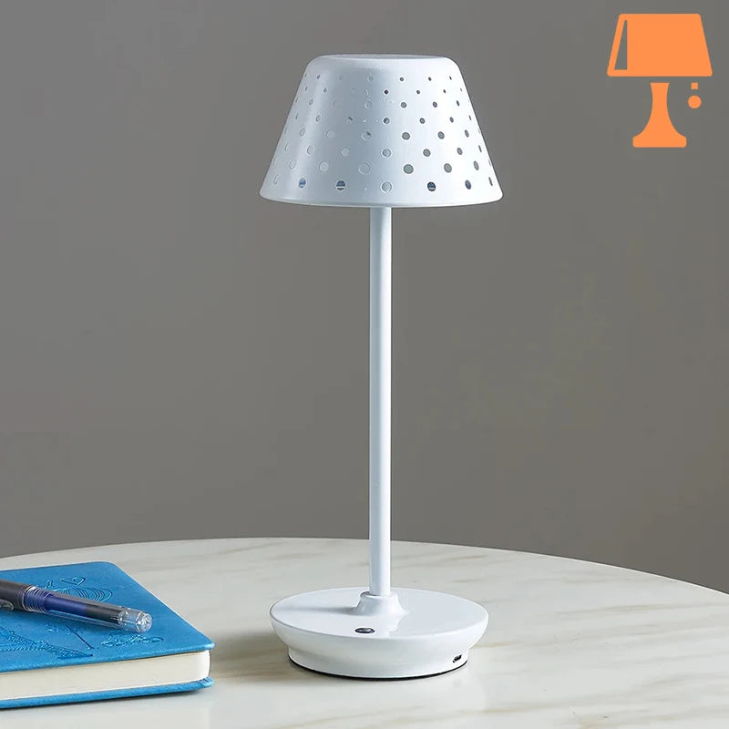 lampes de chevet touche doigt blanc